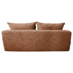 BANK MET BEDFUNCTIE, gebrand bruin textiel thumbnail 3