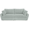 BANK MET BEDFUNCTIE, pastelgroen textiel