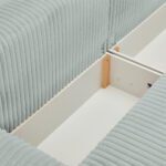 BANK MET BEDFUNCTIE, pastelgroen textiel thumbnail 4