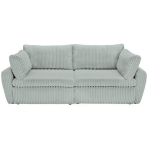 BANK MET BEDFUNCTIE, pastelgroen textiel
