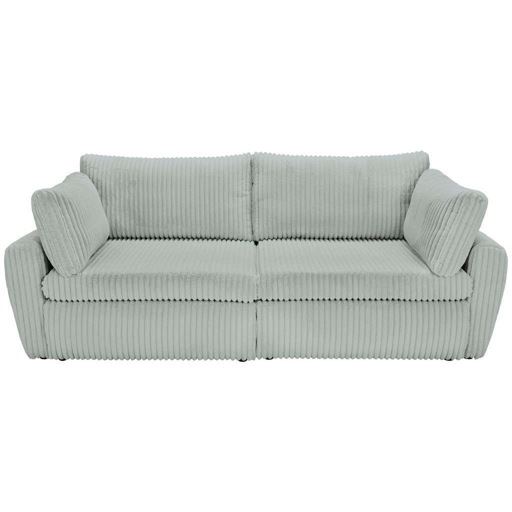 BANK MET BEDFUNCTIE, pastelgroen textiel