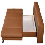 BANK MET BEDFUNCTIE, bruin leer thumbnail 6