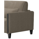 BANK MET BEDFUNCTIE, bruin, zwart hout, textiel thumbnail 5