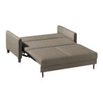 BANK MET BEDFUNCTIE, bruin, zwart hout, textiel thumbnail 7