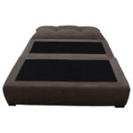 BANK MET BEDFUNCTIE, bruin textiel thumbnail 6