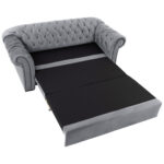 BANK MET BEDFUNCTIE, grijs textiel thumbnail 3