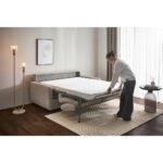 BANK MET BEDFUNCTIE, grijs textiel thumbnail 7