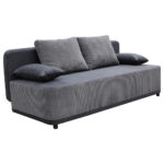 BANK MET BEDFUNCTIE, grijs textiel thumbnail 4