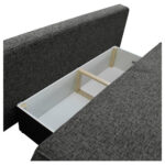BANK MET BEDFUNCTIE, grijs textiel thumbnail 5