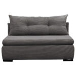 BANK MET BEDFUNCTIE, grijs textiel thumbnail 1