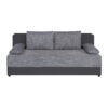 BANK MET BEDFUNCTIE, grijs textiel, houten materiaal