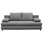 BANK MET BEDFUNCTIE, grijs textiel thumbnail 1