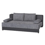 BANK MET BEDFUNCTIE, grijs textiel, houten materiaal thumbnail 3