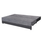 BANK MET BEDFUNCTIE, grijs textiel, houten materiaal thumbnail 5