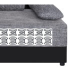BANK MET BEDFUNCTIE, grijs textiel, houten materiaal thumbnail 6