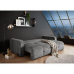 BANK MET BEDFUNCTIE, grijs textiel thumbnail 2