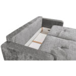 BANK MET BEDFUNCTIE, grijs textiel thumbnail 4