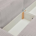 BANK MET BEDFUNCTIE, grijs textiel thumbnail 4