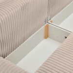 BANK MET BEDFUNCTIE, grijs textiel thumbnail 4