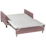 BANK MET BEDFUNCTIE, antiekroze textiel thumbnail 3