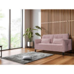 BANK MET BEDFUNCTIE, antiekroze textiel thumbnail 2