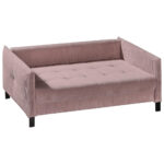 BANK MET BEDFUNCTIE, antiekroze textiel thumbnail 5
