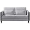 BANK MET BEDFUNCTIE, zwart, lichtgrijs hout, textiel