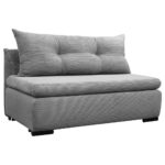 BANK MET BEDFUNCTIE, lichtgrijs textiel thumbnail 5