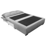 BANK MET BEDFUNCTIE, lichtgrijs textiel thumbnail 7