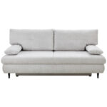 BANK MET BEDFUNCTIE, lichtgrijs textiel thumbnail 1