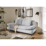 BANK MET BEDFUNCTIE, lichtgrijs textiel, houten materiaal thumbnail 2