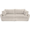 BANK MET BEDFUNCTIE, lichtgrijs textiel
