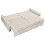BANK MET BEDFUNCTIE, lichtgrijs textiel thumbnail 3