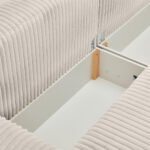 BANK MET BEDFUNCTIE, lichtgrijs textiel thumbnail 4