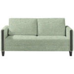 BANK MET BEDFUNCTIE, zwart, lichtgroen hout, textiel thumbnail 3