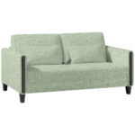 BANK MET BEDFUNCTIE, zwart, lichtgroen hout, textiel thumbnail 4