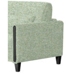 BANK MET BEDFUNCTIE, zwart, lichtgroen hout, textiel thumbnail 6