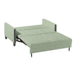 BANK MET BEDFUNCTIE, zwart, lichtgroen hout, textiel thumbnail 7