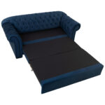 BANK MET BEDFUNCTIE, donkerblauw textiel thumbnail 2
