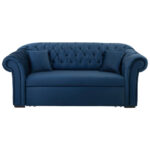 BANK MET BEDFUNCTIE, donkerblauw textiel thumbnail 1