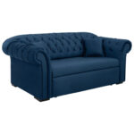 BANK MET BEDFUNCTIE, donkerblauw textiel thumbnail 3