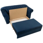 BANK MET BEDFUNCTIE, donkerblauw textiel thumbnail 6
