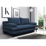 BANK MET BEDFUNCTIE, donkerblauw textiel thumbnail 2