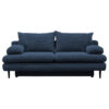 BANK MET BEDFUNCTIE, donkerblauw textiel