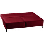 BANK MET BEDFUNCTIE, donkerrood textiel thumbnail 3