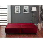 BANK MET BEDFUNCTIE, donkerrood textiel thumbnail 4