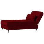 BANK MET BEDFUNCTIE, donkerrood textiel thumbnail 4