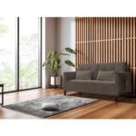 BANK MET BEDFUNCTIE, donkerbruin textiel thumbnail 2