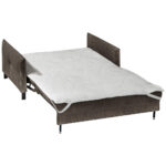 BANK MET BEDFUNCTIE, donkerbruin textiel thumbnail 3