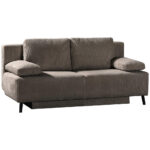BANK MET BEDFUNCTIE, donkerbruin textiel thumbnail 3